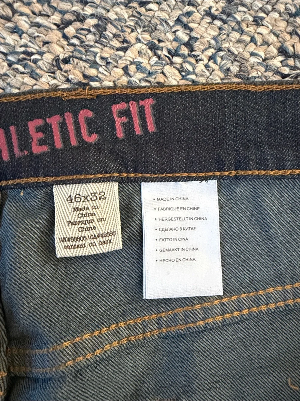 True Religion Men's Relaxed Dark Blue Jeans